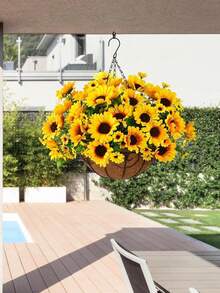 1 Bouquet Of 13 Artificial Sunflowers, Daisy Countryside Style, Suitable For Home Decor, Bedroom Decor, Mother's Day, Party Decor, Wedding, Wedding Decor, Bedroom Decor, Party Supplies, Wedding Decor, Living Room Decor, Gift For Her - Multicolor - View 4