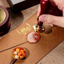 Custom Logo Wax Seal Stamp Kit For Wedding Invitation , Custom Letter Wax Stamp Kit , Wedding Wax Seal Kit , Letter Wax Stamp Kit - Multicolor - View 9