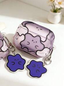 Estuche para auriculares de slime morado lindo, funda protectora suave compatible con auriculares Apple - transparente - Ver 9