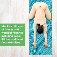 1pc 71*22inch Yoga Mat, Various Floral Patterns Available - Non-Slip Wear-Resistant Extra Wide & Thick Fitness Mat, Home & Professional Beginner Yoga Training Mat - Multicolor - View 3