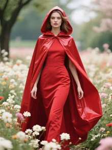 Áo choàng trùm đầu Halloween, Áo choàng phù thủy màu đen mềm mại dành cho cả nam và nữ, Trang phục cosplay, Đồ dùng tiệc tùng, Trang trí ngày lễ - 1 cái - Xem 4