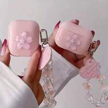 Apple 4/3, Pro 2 Protective Case, Cute Sakura Flower 3D Soft Wireless Bluetooth Earphone Case - Multicolor - View 6