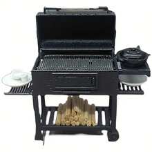 1 Set/2 Sets 1:30 Scale Dollhouse Mini BBQ Grill, Suitable For Role Play, Durable Metal, BBQ Accessories, - DIY Mini Photography Props/Living Room Scene Decoration, Perfect Gift - Multicolor - View 4