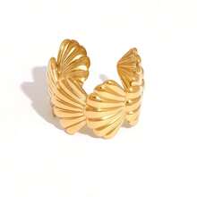 Frminee Bộ 4 nhẫn/1 nhẫn thép không gỉ mạ vàng hình sao biển và vỏ sò, kiểu dáng nàng tiên cá, vỏ sò và điệp khúc, có thể xếp chồng lên nhau, chống thấm nước, phong cách Boho, quà tặng trang sức du lịch nghỉ dưỡng dành cho nữ. - Vàng - Xem 10