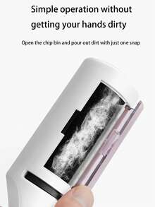 Static Electricity Clothes Dust Cleaner, Pet Hair Removal Brush, Vacuum Broom Suitable For Home, Office, Travel Cleaning - White Trumpet - View 5