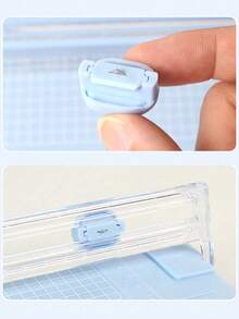 A4 Size Portable Plastic Paper Cutter, Mini Photo Trimmer Tool, Manual Desktop Sliding Paper Blade, Back To School Supplies - one-size - View 7