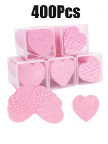 400/200片心形卸甲湿巾，无纺布卸甲棉片，睫毛胶瓶清洁条，卸甲棉片，指甲清洁条，卸甲棉片，美甲工具及配件 - 彩色 - 查看 11