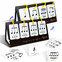 Tarjetas de memoria de notación musical de educación temprana, tarjetas flash de música, juguetes de aprendizaje de teoría musical para niños, juego interactivo entre padres e hijos, tarjetas cognitivas educativas - Multicolor - Ver 9