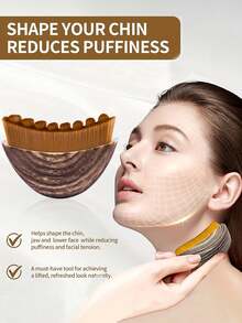 面部护理按摩套装 - 淋巴面部塑形按摩刷 + 不锈钢刮痧板：淋巴引流按摩工具 - 适用于面部、下巴和下颌线塑形，精准贴合肌肤 - 改善面部血液循环，减少面部浮肿，增强自然舒缓效果。便携式美容工具，适用于护肤/水疗/按摩；不锈钢刮痧板 - 面部按摩，便携式面部和身体肌肉放松按摩板；护肤工具，身体和面部按摩护理工具，美容师用品，干刷 - A - 查看 5