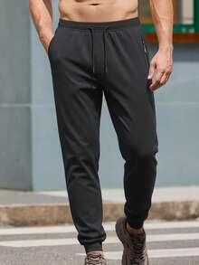 男士百搭休闲运动裤，时尚百搭，春夏款 - 黑色 - 查看 9