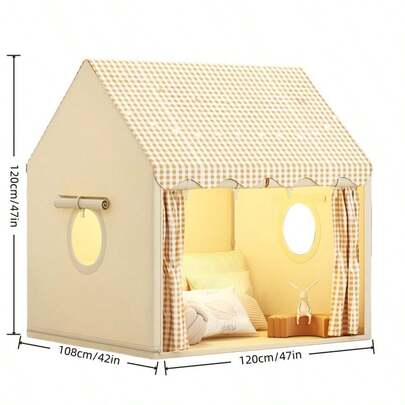 1件装室内外互动游戏帐篷，家庭游戏城堡，便携式游戏屋，露营帐篷，生日礼物