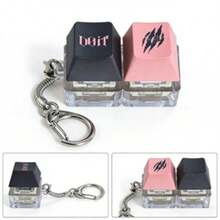 2-Key KPOP Keycap Keychain, "DO IT" Keychain, Bag Charm, Phone Charm, Made Of PET Material, Suitable For Concert Keychain And Fans - View 1