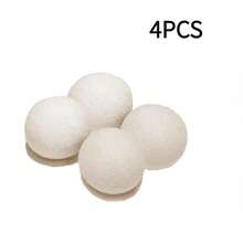 6/3pcs Wool Dryer Balls - Natural Fabric Softener, Reusable, Reduces Wrinkles, Saves Drying Time, Better Than Plastic Balls And Liquid Softener - White - View 11