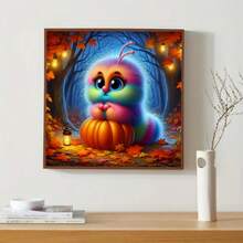 5D钻石画套装 - 全圆钻，南瓜图案，亚克力工艺套装，家居装饰，无框钻石画礼品套装 - 圓鑽 - 查看 11