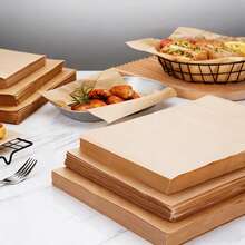 100 tờ giấy nướng không tẩy trắng - Dùng cho bánh quy và các loại bánh khác - Chống dính và chống dầu mỡ - màu nâu - Xem 4