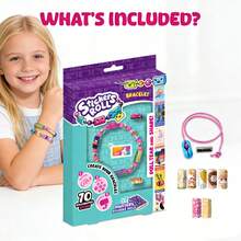 DIY Beaded Sticker Bracelets Set - Contains 70 Stickers, Including 2 Rolls Of Super Mystery Stickers,Wearable And Shareable Sticker Bracelets For Girls, Each Sticker Showcases A Different Cute Character! - Multicolor - View 2