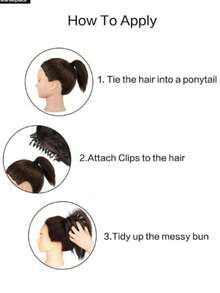 12 Inch Straight Hair With Inner Buckle Ponytail, Clip On, Synthetic Wig, Invisible And Ready To Wear Ponytail, Perfect For Women's Daily Wear And Gatherings - Multicolor - View 10