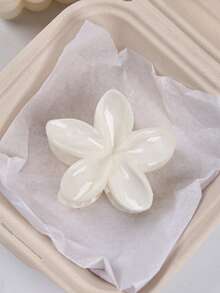 2个/1个女士轻巧塑料发夹，尺寸分别为11厘米/4.33英寸和7.5厘米/2.95英寸，时尚百搭，高端优雅，简约白色爪夹，适合日常外出、休闲装扮、派对、海滩、通勤、度假、护发、洗脸/洗头、化妆、搭配服装、爪夹、发卡、发饰，充满节日气息的中国新年魅力沙滩发爪度假花朵发夹夏季 - 彩色 - 查看 8