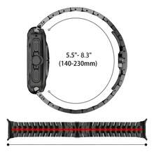 Metal Band Compatible With Samsung Galaxy Watch 8/8Classic Ultra 47mm Men,Stainless Steel Replacement Strap - Black+Red - View 5