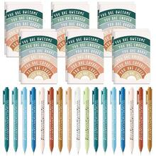 Bulk Journal Mental Health Awareness Notepad Pen For Teacher Back To Schoolsss Gift Employee Women Men Motivational Gift Positive Wellness Student Inspirational Notebooks(60 Pcs,Rainbow) - Rainbow - 查看 1