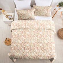 3 Pieces Boho Quilt Set Queen King Size, Yellow Paisley Floral Pattern Bedspread Coverlet Set With 2 Pillowcases, Lightweight Microfiber Bohemian Quilt Bedding Set, Suitable For Wedding Items, Valentines Day Home Bed Room Decor, Mothers Day Gift, All Season - Vàng nhạt - Xem 3