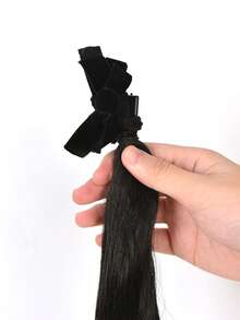 精灵耳朵编织假发配蝴蝶结发夹，双马尾发夹，刘海发夹，洛丽塔风格，合成假发发夹 - 彩色 - 查看 4