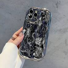 Dark Gothic Metal Artwork. This Stylish Phone Case Is Compatible With Samsung, Apple, , , , Transsion, ,  And Honor. Made Of TPU Silicone, It Offers Shock And Drop Protection And A Superior Feel. It's An Ideal Gift For Family, Friends, And Loved Ones, And A Perfect Choice For Valentines Day And Year's Gift. - 銀色 - 查看 5