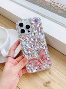 Luxury Bling AB Rhinestone Protective Phone Case Compatible With IPhone 17 Pro Max/16 Plus, Anti-Drop Phone Cover - Multicolor - View 2