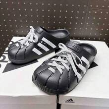 Adidas 男女通用运动凉鞋 - 黑與白 - 查看 11