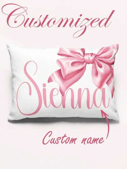 1pc Personalized Couple Name Pillow Case, Engagement Gift, Wedding Decorative Pillow Cover, Customized Pillowcase, Personalized Pillow, Christmas Gift
