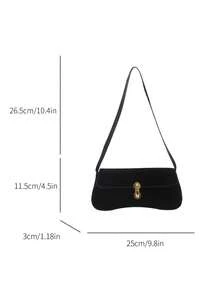 2025新款法式小众腋下包，法棍包，时尚手提包，百搭女士单肩包，秋季款 - 黑色 - 查看 4