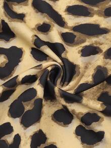 Women's Sexy Leopard Print Backless Deep V Jumpsuit, Suitable For Party, Date, Spring/Summer - Multicolor - View 7