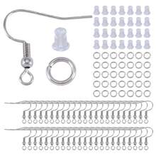 300件/包金银耳环制作材料套装，包含100个耳钩、100个耳堵和100个开口圈，适合DIY耳环饰品制作。 - 300件 - 查看 5