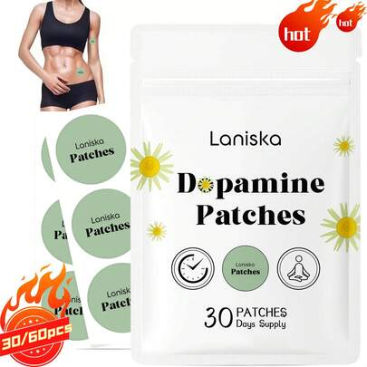 30ชิ้น/60ชิ้น แผ่นแปะดูแลผิวโดปามีน, ใช้ได้ 1 เดือน/2 เดือน, มีกรดไฮยาลูโรนิกและวิตามินอี, สูตรอ่อนโยน, ไม่ระคายเคือง, วัสดุระบายอากาศได้ดี, พกพาง่ายและใช้งานง่าย, เหมาะสำหรับทุกสภาพผิว