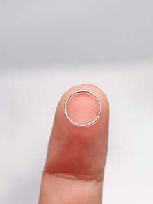 1件925纯银扭纹鼻环鼻钉耳骨耳廓穿刺饰品，22G 8毫米 - 白色 - 查看 8