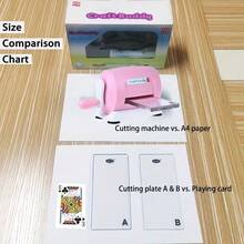 1 Máquina troqueladora azul y 1 Máquina troqueladora con 2 almohadillas de corte, Máquina de estampado de artesanía con plataforma plegable y expandible, Cortador de papel - azul - Ver 11