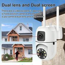 4K/8MP WiFi Outdoor Home Security Camera, Supports Two-Way Audio, Smart Night Vision, Motion Detection, 360° Whole-House Monitoring Via App - Color Night Vision, Moving Object Tracking, Intercom, Multi-User Sharing, Real-Time Alerts - White - View 7