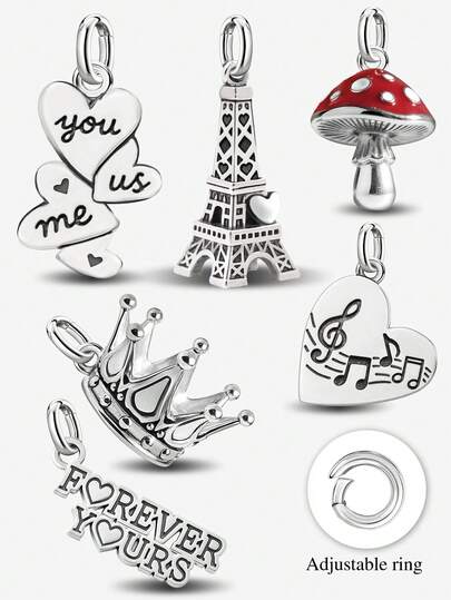 1Pc Fashionable We Hang Decorations Together Fit For Women Bracelets Bangles DIY Jewelry Making And Daily Outfit Matching Jewelry Decoration For Girls