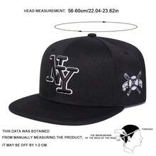 1 قطعة قبعة بيسبول رجالية بتصميم R Snapback مطرزة بحرف مخصص، قبعة موضة الشارع كاجوال للربيع والخريف والسفر والشاطئ والعطلات - متعدد الألوان - مشاهدة 2