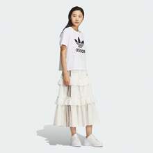 Adidas Originals 女士超长梭织长裙 KQ6506 - 白色 - 查看 6