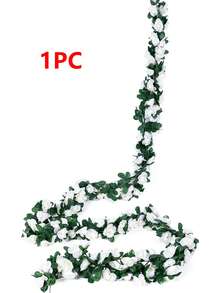 1pc Artificial Peony Flower Vine, Home Decor, Spring - White - View 8