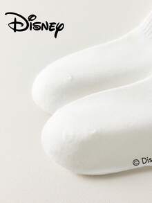 Disney 1/5雙刺繡迪士尼襪，可愛時尚休閒透氣中筒襪，適合兒童、學生日常穿著，開學季、節日禮物 - 白色 - 查看 9