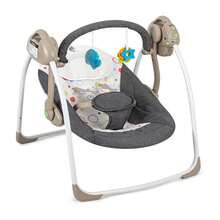 Foldable Portable Baby Swing For Newborns & Infants Easy To Fold For Newborns And Infants Boys And Girls 0-12 Months, Lightweight Infant Swing With 5-Point Harness,Newborn Swing For Infants Supports Up To 20 Lbs, Indoor & Outdoor Use, Ideal For Halloween & Christmas - Grey - View 10
