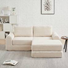 Sofas & Couches - Beige + Corduroy + 2 Seat + Modern - View 11