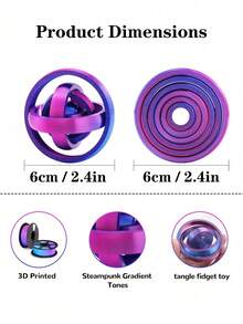 Brinquedos impressos em 3D, com múltiplos modos de rotação, leves e portáteis, ideais para aliviar a ansiedade e o estresse na mesa. Disco giratório divertido e sensorial para estimular a respiração, perfeito como lembrancinha, presente de aniversário ou para decorar sacolas de presentes. - Multicolorido - Ver 7