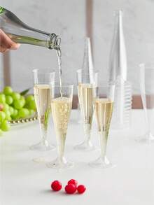 Bộ 10/20/30 ly sâm panh trong suốt tái sử dụng, ly cocktail nhựa 4.5oz, thích hợp cho các bữa tiệc, đám cưới và các lễ kỷ niệm lớn. - Xem 2