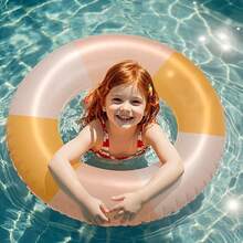 1PC Adult And Children's Colour-Block Inflatable Swimming Ring Baby Underarm Ring Popular Summer Beach Retro Thickened Inflatable Swim Ring Life-Saving Ring - Multicolor - View 7
