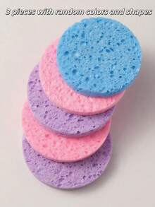 5pcs Soft Facial Cleansing Sponges For Daily Use - Multicolor - View 10