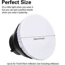 Photography Light Soft White Diffuser Cloth For 7" 180mm Standard Studio Strobe Reflector - Multicolor - View 7