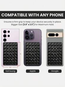 1pc Pink Silicone Suction Cup 40pcs Double-Sided Multi-Function Suction Cup Holder, Square Phone Anti-Slip Suction Pad - Multicolor - View 5